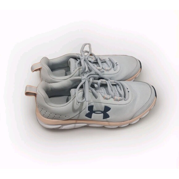 Under Armour Shoes Women’s 10 Charged Assert 8 Style 3021972-105 Gray Peach UA - Picture 3 of 8